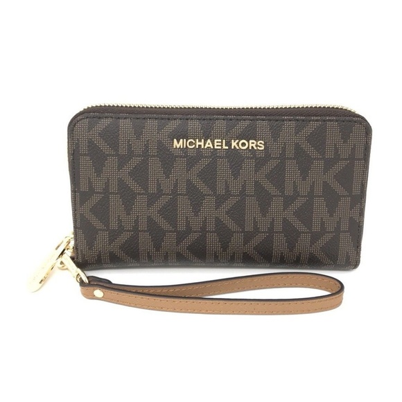 Michael Kors Handbags - Michael Kors Brown Large Phone Case Wallet